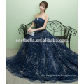 2017 Latest Style Navy Blue Off Shoulder Sweetheart Sexy Ball Gown Evening Dress